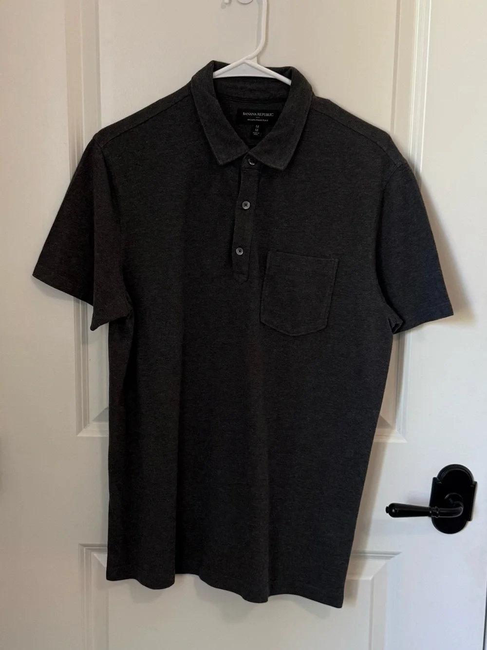 Banana Republic Men’s Charcoal Pocket Polo